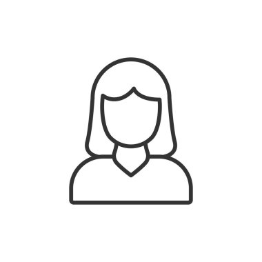 Beyaz arkaplanda Avatar simgesi izole edildi. Profil sembolü modern, basit, vektör, web sitesi tasarımı için simge, mobil uygulama, ui. Vektör İllüstrasyonu