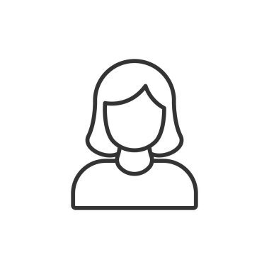 Beyaz arkaplanda Avatar simgesi izole edildi. Profil sembolü modern, basit, vektör, web sitesi tasarımı için simge, mobil uygulama, ui. Vektör İllüstrasyonu