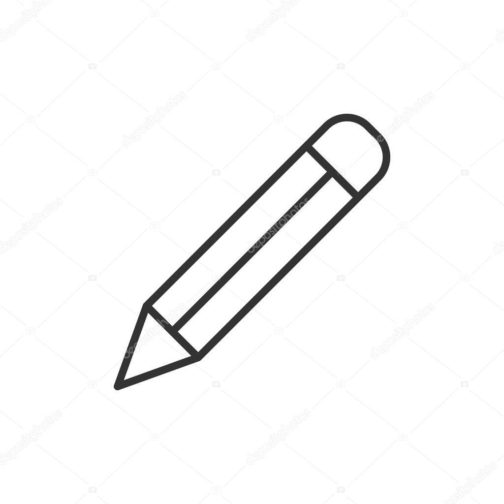 Pencil icon isolated on white background. Education symbol modern, simple, vector, icon for website design, mobile app, ui. Vector Illustration
