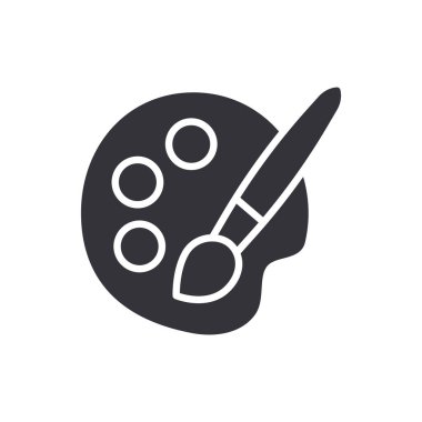 Palet simgesi arka planda izole edildi. Eğitim sembolü modern, basit, vektör, web sitesi tasarımı için simge, mobil uygulama, ui. Vektör İllüstrasyonu