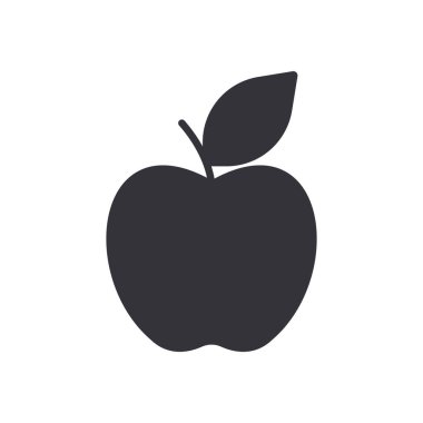 Arkaplanda elma simgesi izole edildi. Eğitim sembolü modern, basit, vektör, web sitesi tasarımı için simge, mobil uygulama, ui. Vektör İllüstrasyonu