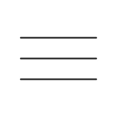 Minimum Hamburger Menüsü Simgesi. Üç Satır Seyrüsefer Sembolü