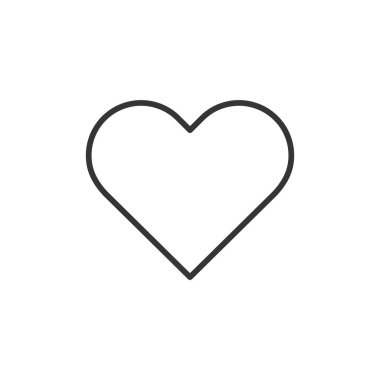 Favorite Heart Icon. Love and Like Symbol in Minimal Line Style