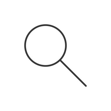 Search Magnifying Glass Icon Minimal UI Outline Symbol