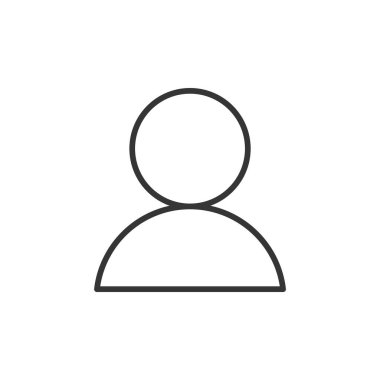 Kullanıcı Kişi Simgesi. Basit Satır Biçimi İnsan Sembolü