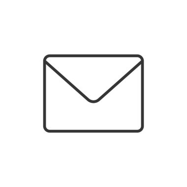 Mail Icon. Minimal Line Message and Email Symbol.