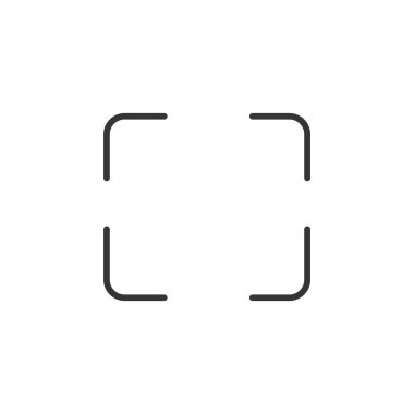 Fullscreen Icon. Minimal Line Expand and View Symbol.