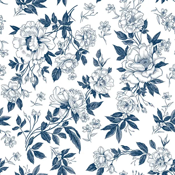 seamless decorative graphic elegant floral pattern