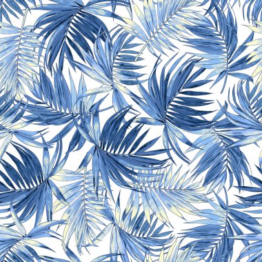 Dekoratif plastik palmiye yapraklarıyla kusursuz desen