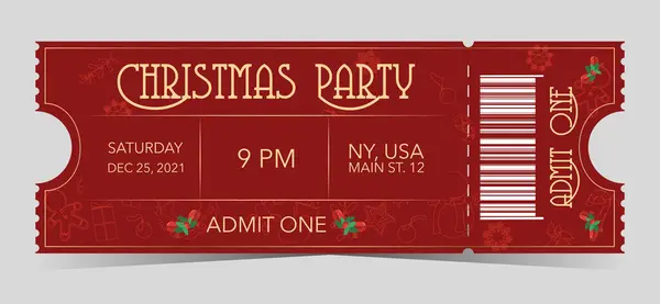 Bir kişilik Noel partisi bileti.