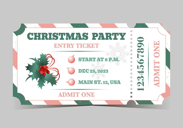 Birini kabul etmek için Noel partisi renkli bilet şablonu