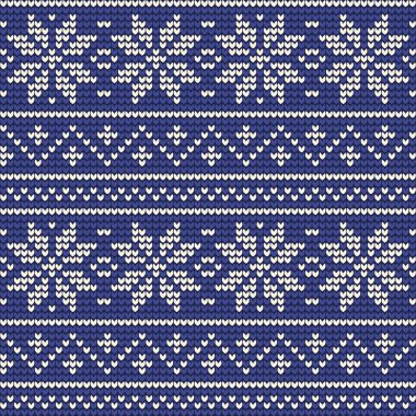 Noel örülmüş mavi ve beyaz süs desenleri