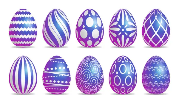 Mavi ve mor Paskalya yumurtaları.