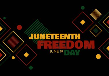 Haziran Özgürlük Günü Renkli Şablon