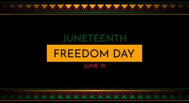 Haziran Özgürlük Günü soyut süslemelerle şablonu