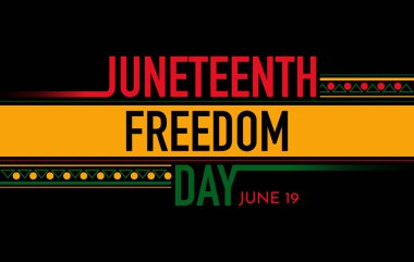 Haziran Özgürlük Günü soyut süslemelerle şablonu