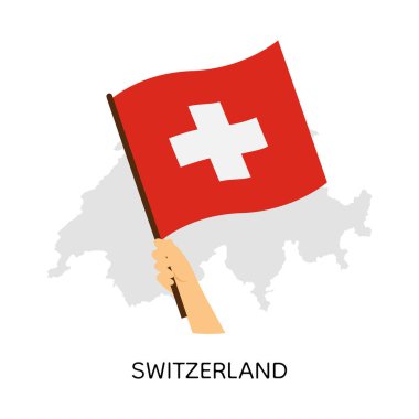 El ele tutuşan İsviçre bayrağı