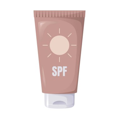 Cilt koruması için SPF güneş kremi tüpü