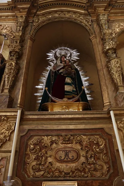 Aracena Huelva España Marzo 2023 Virgen María Con Niño Altar —  Fotos de Stock