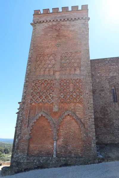 Aracena Huelva Spanyolország 2023 Március Mudejar Tower Our Lady Greater — Stock Fotó