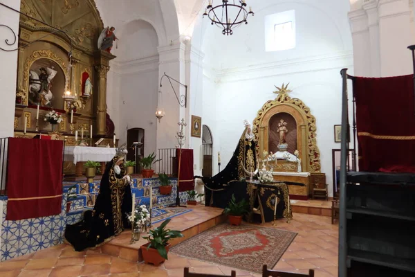 Castano Del Robledo Huelva España Abril 2023 Vírgenes Sobre Altar —  Fotos de Stock