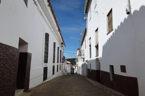 Castano Del Robledo Huelva Spanyolország 2023 Április Street Whitewashed Houses — Stock Fotó