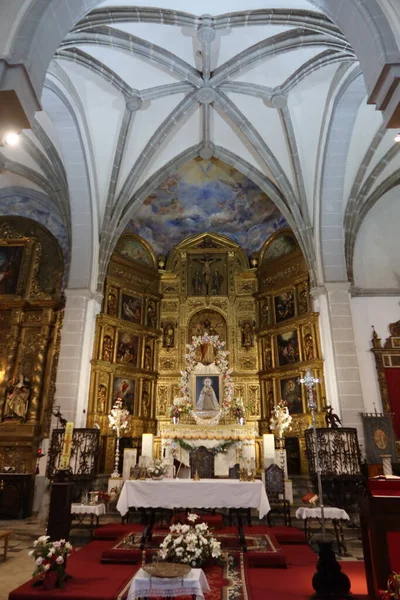Cortegana Huelva Spanien Maj 2023 Vertikal Över Huvudaltaret Kyrkan Divino — Stockfoto