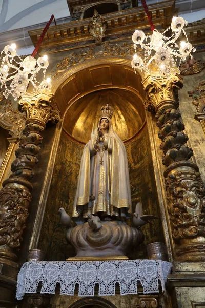 Cortegana Huelva España Mayo 2023 Escultura Virgen María Altar Lateral —  Fotos de Stock