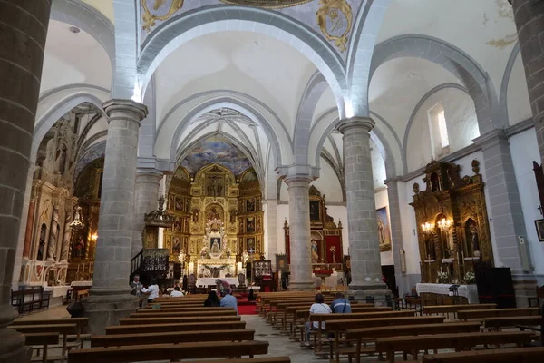 Cortegana Huelva Spain May 2023 Faithful Praying Divino Salvador Church — Stock Photo, Image