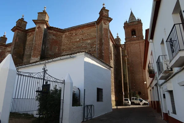 스페인 테가나 2023 스페인 마법의 안달루시아 마을인 살바도르 교회의 뒷모습 — 스톡 사진