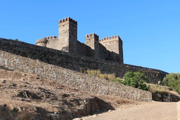 Cortegana Huelva Španělsko Května 2023 Stěny Hradu Andaluského Magického Města — Stock fotografie