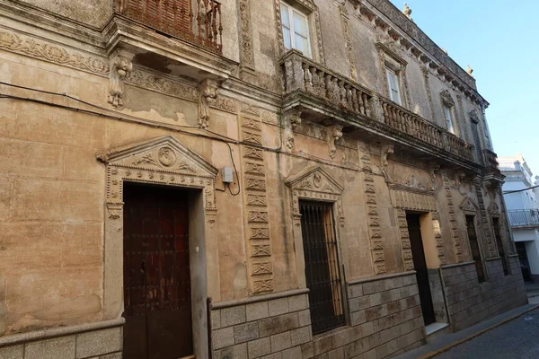 Cortegana Huelva Hiszpania Maja 2023 Fasada Główna Domu Estrady Andaluzyjskiego — Zdjęcie stockowe