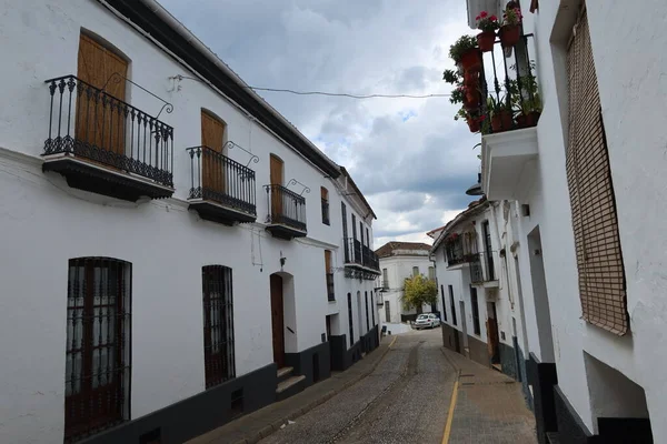 Galaroza Huelva Spain Червня 2023 Вулиця Білими Пофарбованими Будинками Галаросі — стокове фото