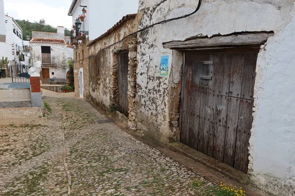 2023 스페인 갈라로자 스페인 엘바에 로자에서 흰색으로 집들의 — 스톡 사진