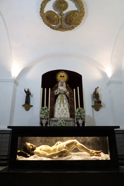Aracena Huelva Spagna Giugno 2023 Vista Verticale Vergine Maria Corpo — Foto Stock