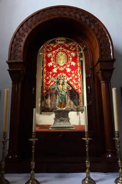 Aracena Huelva Hiszpania Czerwca 2023 Obraz Matki Boskiej Jezusa Kościele — Zdjęcie stockowe