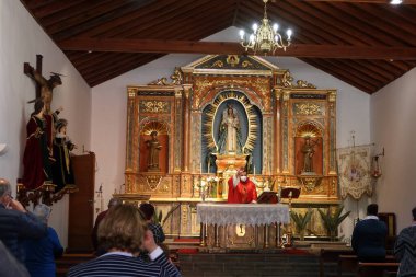 El Palmar, Buenavista del Norte, Tenerife, İspanya, 9 Nisan 2022: Nuestra Senora de la Consolacion Kilisesi, El Palmar, Buenavista del Norte, Tenerife, İspanya