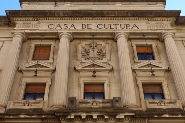 Alcoy, Alicante, İspanya, 20 Şubat 2024: Alcoy kültür evi, Alicante, İspanya