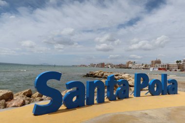 Santa Pola, Alicante, İspanya, 27 Nisan 2024: Deniz kulübü, Santa Pola, Alicante, İspanya