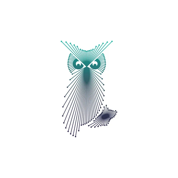 Technology Owl Logo Template Vector Perfect Use Various Business Purposes — Stock Vector