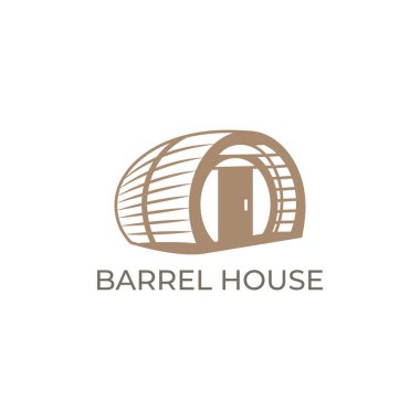 Barrel house logo vector, suitable for construction industry, brewery, beer, restaurant or related company.