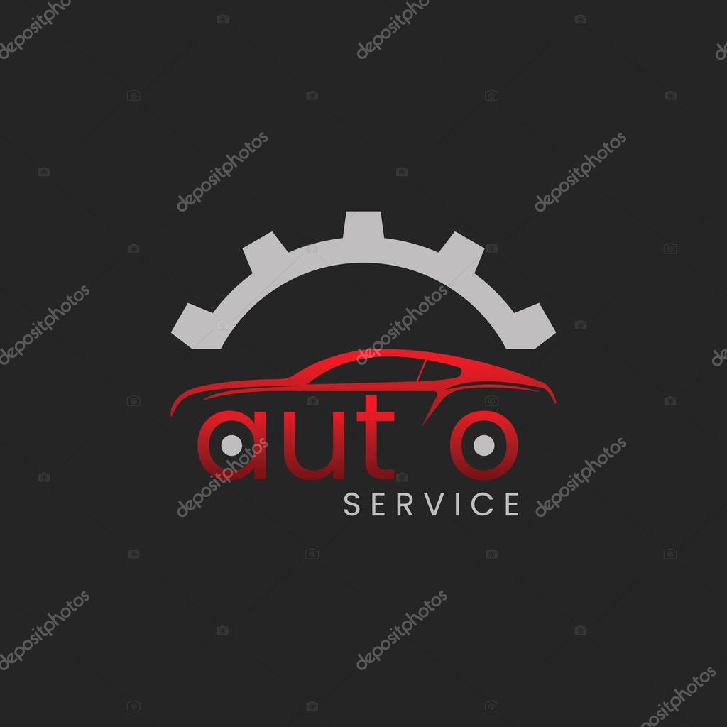 Auto Service logo, simple and modern.
