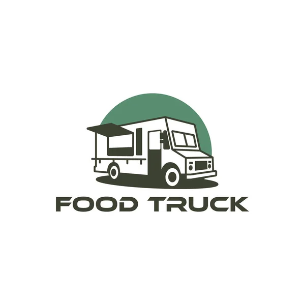 Lebensmittel Oder Getränke Truck Logo Vektor Geeignet Für Lebensmittel Oder — Stockvektor
