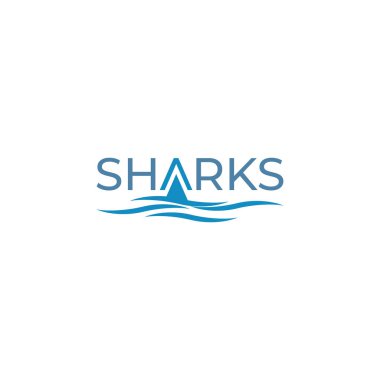 Shark Fin Logosu. Basit ve modern. Her endüstri için uygun, özellikle köpekbalıklarıyla ilgili olanlar için..