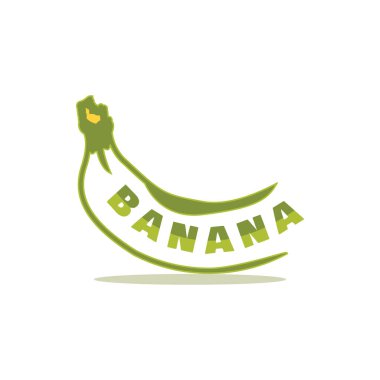 Muz logosu vektörü. Yiyecek ve içecek şirketleri veya diğer ilgili işletmeler için uygundur..