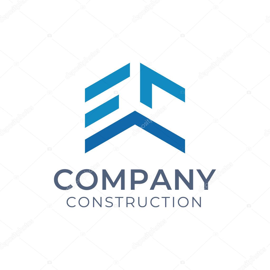 EC Building Letter Logo Vector. Simple and Modern. Very suitable for the construction industry, real estate, roofing and so on.