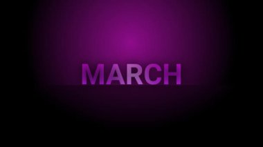 Takvim ayı geri sayım canlandırması Ocak 'tan Aralık' a.