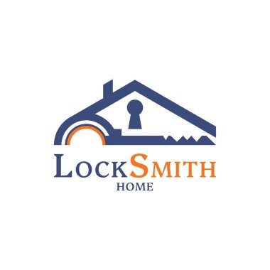 House and Key Logo Vektörü, basit ve modern. İnşaat endüstrisi için uygun, gayrimenkul, ev geliştirme, çözümler vesaire..