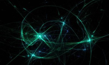 turkuaz eğimli çizgilerle siyah arkaplan soyut