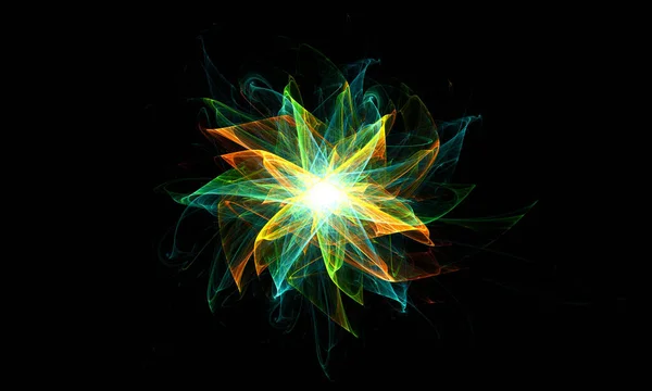 Soyut Parlayan Yıldız Çeşitli Renkleri Şekillendirir — Stok fotoğraf